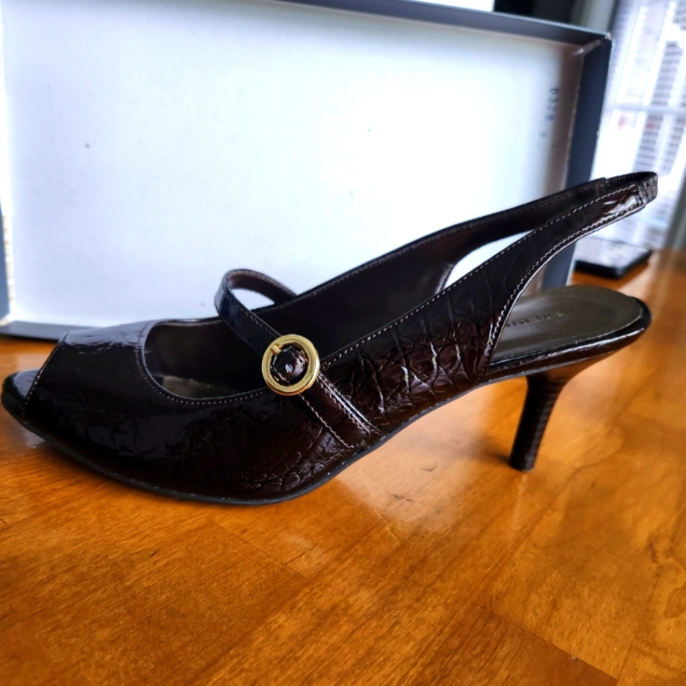 Elegant Brown Slingback Heels